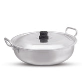 Heavy-duty Anodized Sand Coated Aluminum Karahi with Lid