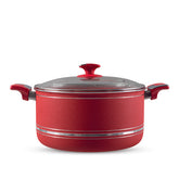 Marble Coated Casserole With Glass Lid