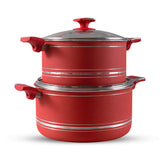 Marble Coated Casserole With Glass Lid