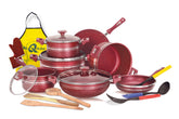 21 Pcs Jumbo Elegant Marble-Coated Non Stick Cookware Set 💎✨