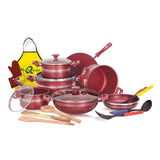 21 Pcs Jumbo Elegant Marble-Coated Non Stick Cookware Set 💎✨