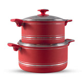 Marble Coated Casserole With Glass Lid