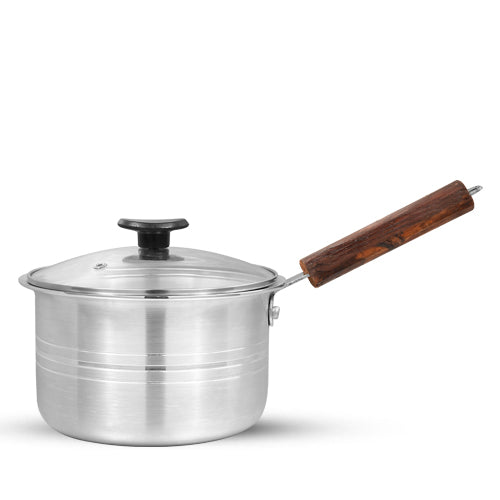 Metal Finish  Frying Pan With Glass Lid