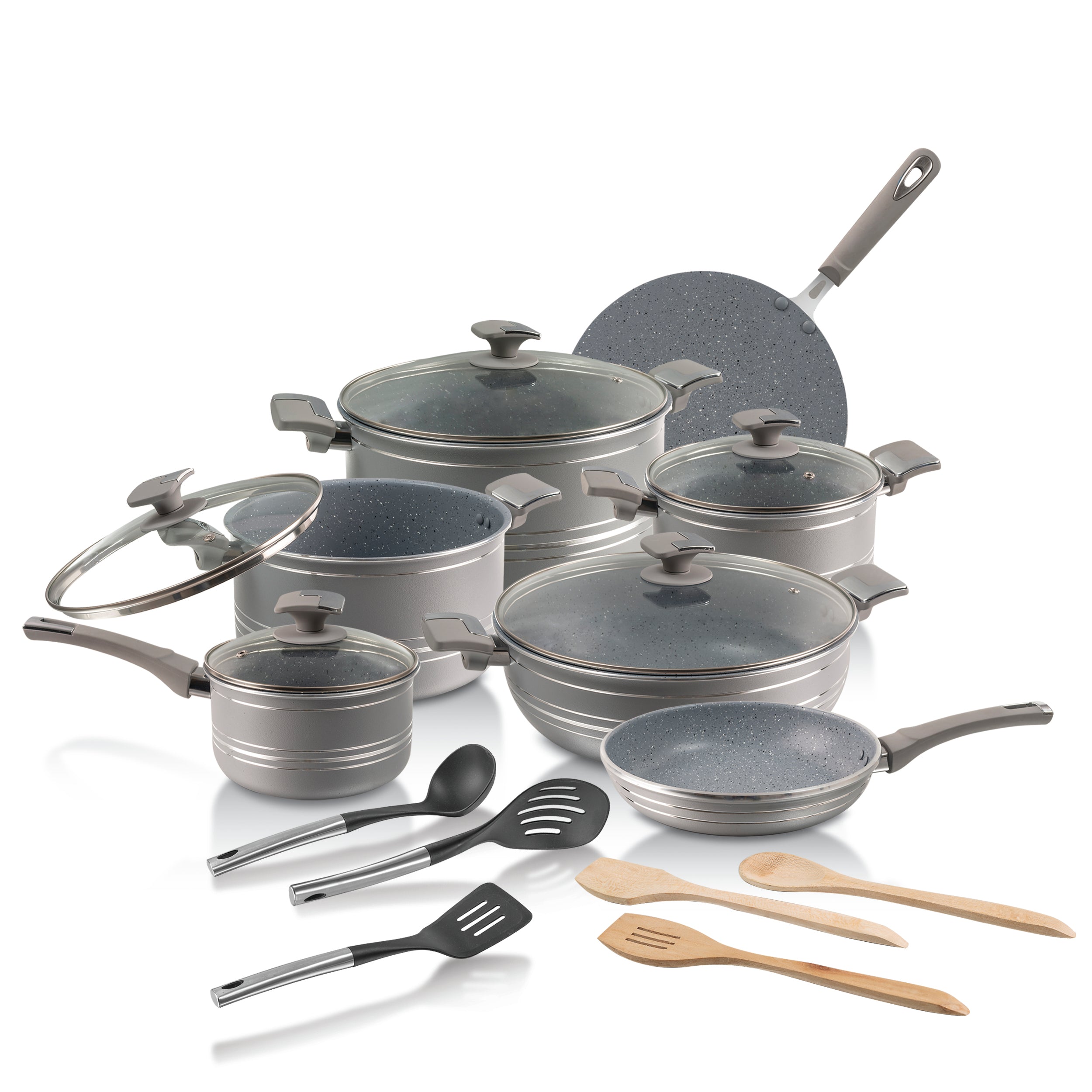 Glorious  Non Stick 18 Pieces Set With Kitchen Tools In Hyra Arman First Choice
