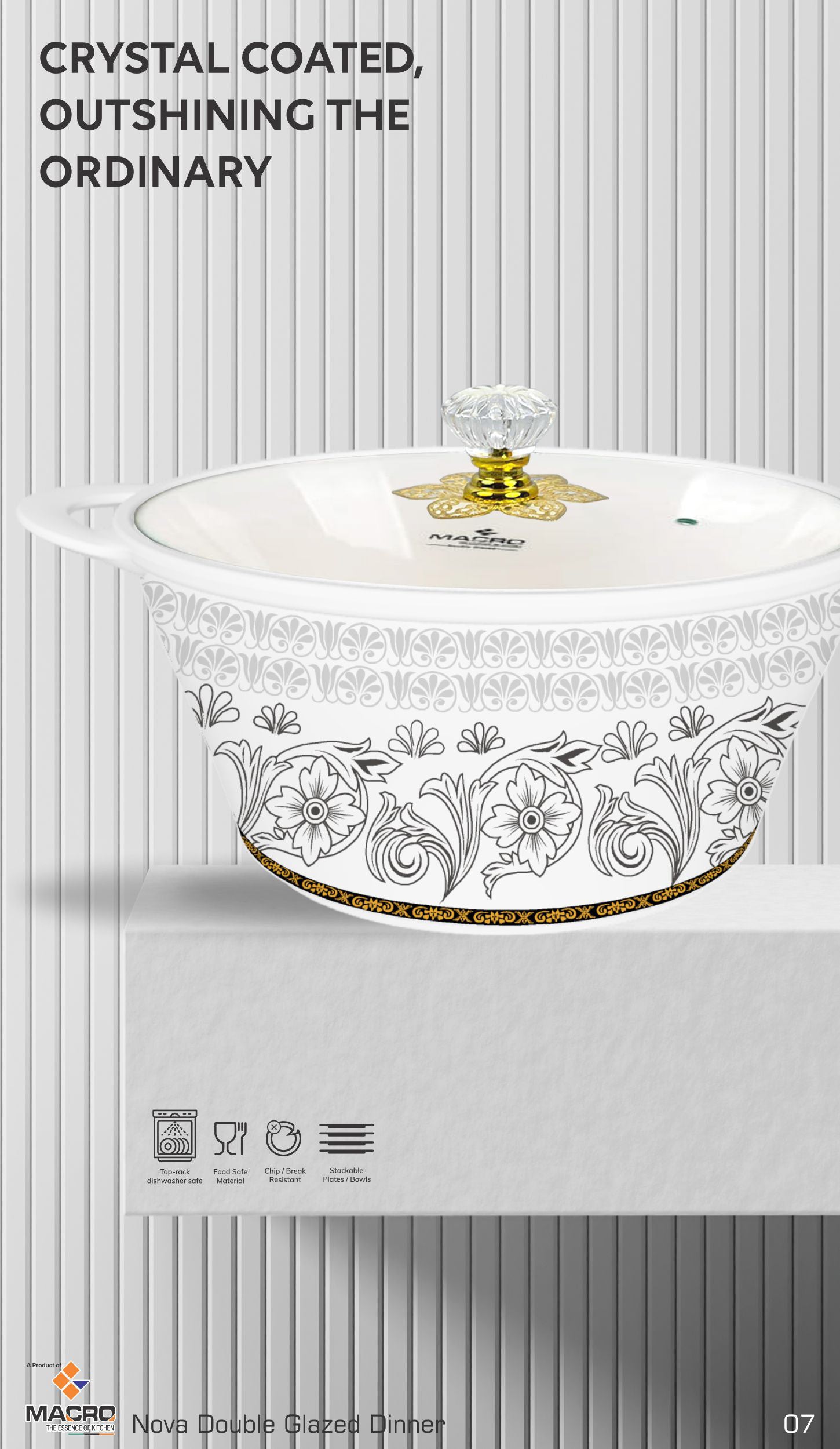 80 Pieces Nova Dinner Set Double Glaze