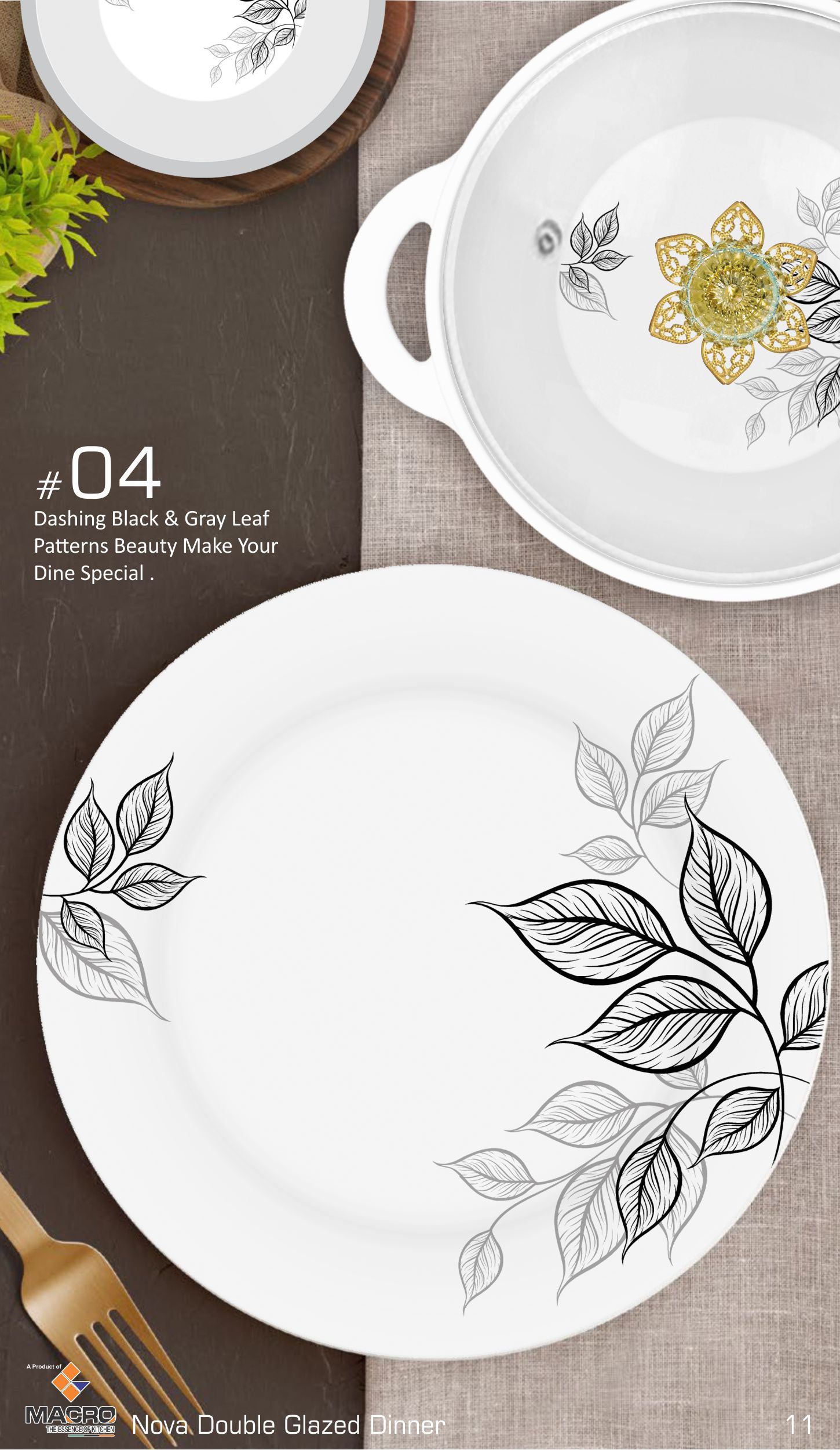 80 Pieces Nova Dinner Set Double Glaze