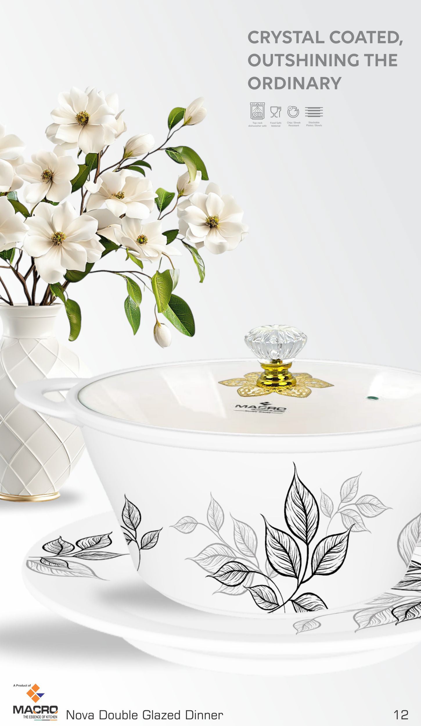 80 Pieces Nova Dinner Set Double Glaze