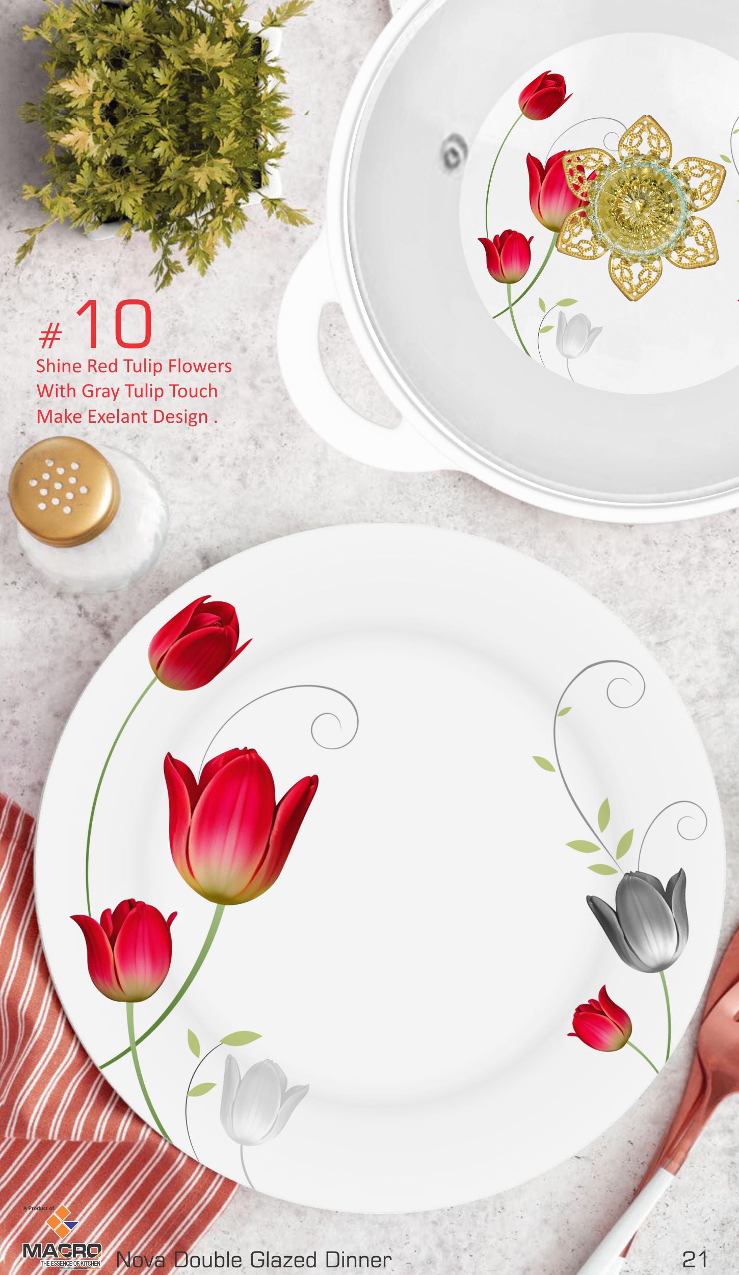 80 Pieces Nova Dinner Set Double Glaze