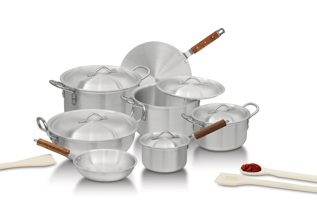 Diamond Crown: 15-Piece Aluminum Cookware Set