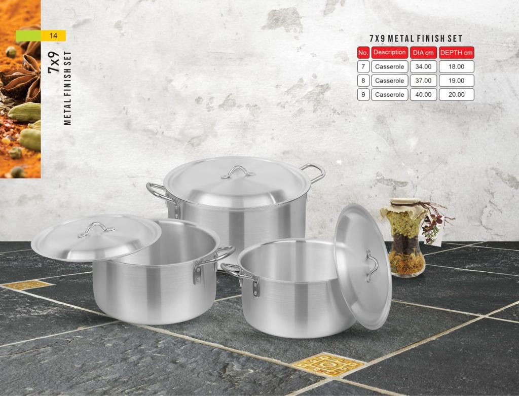 Metal Finish Casserole 6 Pcs SET