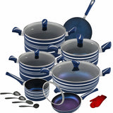 Excellent 18 Pieces Marble Sand Coated with Kitchen Tools