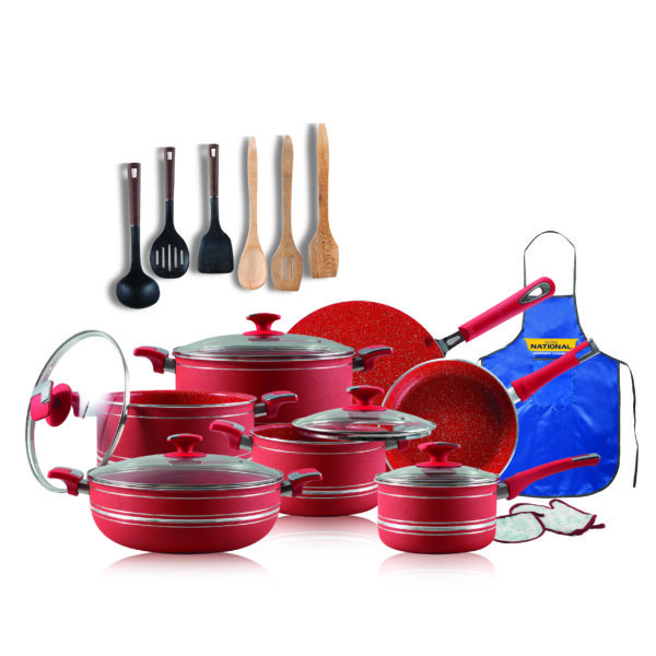 The Ultimate Kitchen Bundle: 21-Piece Marble Coated Jumbo Set with Free Gifts!