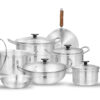 Prisma Metal Finish 15 Pieces Set With Glass Lids